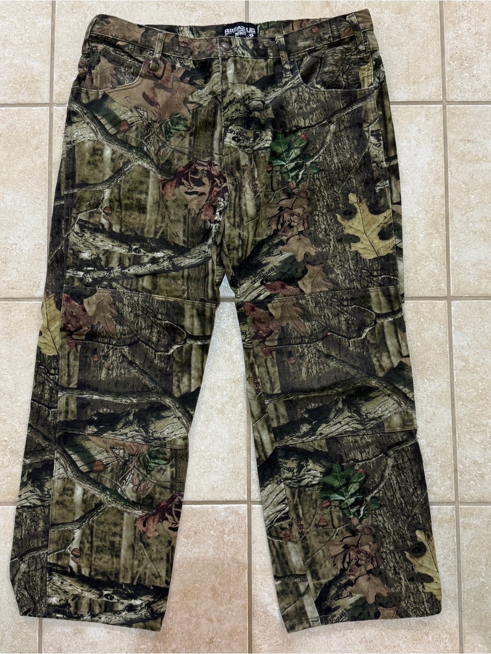 Mossy Oak Camo Cargo Pants Mens Foliage 100% Cotton